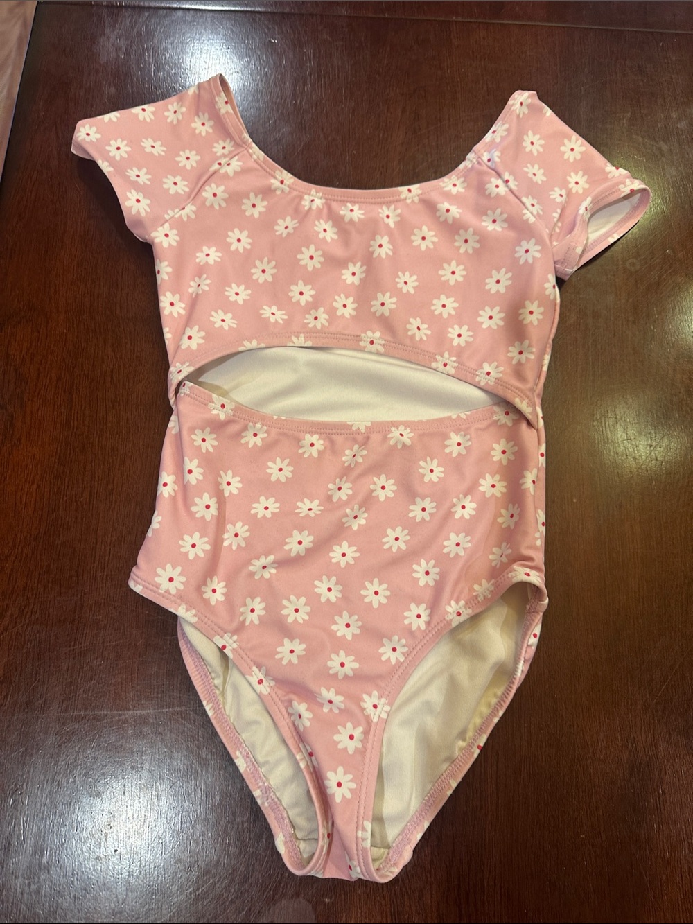 Old Navy Pink Floral Cutout One-Piece Swimsuit for Kids